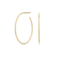 Gold Plated Medium Fine Hoop Earrings