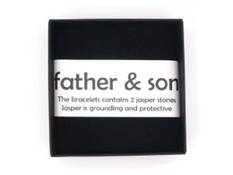 Vader en zoon armbandenset landschap jaspis