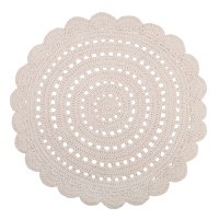 Crochet children's bedroom rug ALMA ECRU
