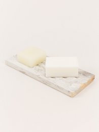 Porta sapone doppio rettangolare in pietra naturale