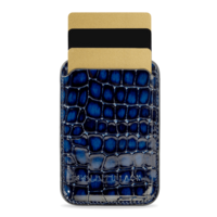 iPhone MagSafe Wallet Leder MILANO Design Blauw