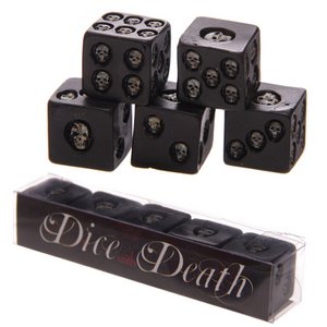 Black Skull Dice Pack of 5