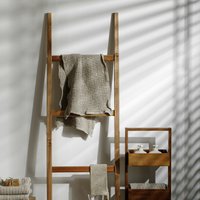 Waffled linen bathroom towel / Medium