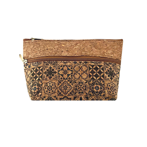 green-goose Cork Deep Pencil Case - Black Tile