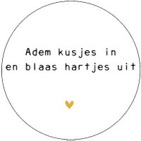 Muurcirkel adem kusjes geel