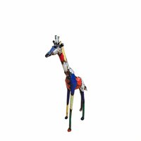 METAL EXTRA LARGE COLOURFUL GIRAFFE