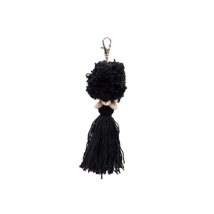 De Pompom-sleutelhanger - Mokka