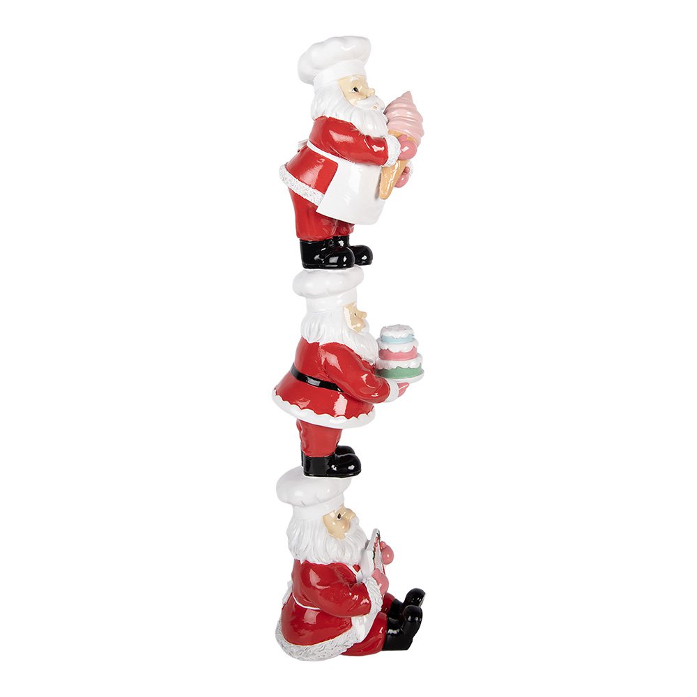 Kerstdecoratie Beeld Kerstman 12x14x52 cm Rood Kunststof