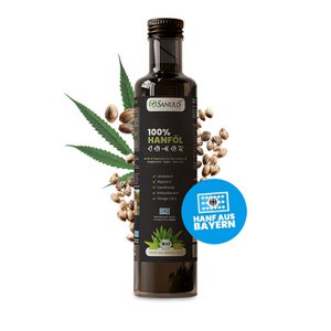 Sanuus Allgäu organic hemp oil cold pressed 500ml +omega -3 - purely from unpainted hemp seeds from Germany