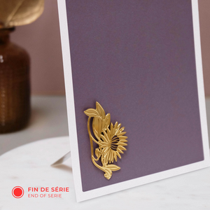 magnetic metal photo holder - art nouveau "peony"