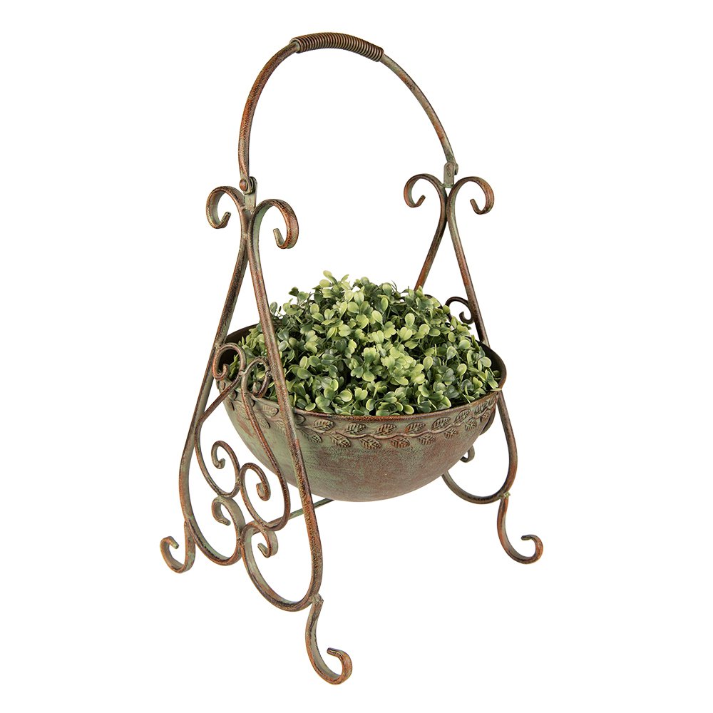 Planthouder 26x27x49 cm Groen IJzer Decoratie Plantenhouder