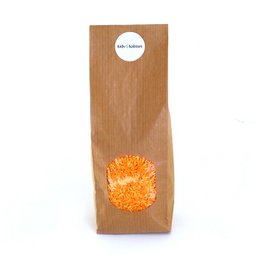 "Playing rice orange mix (500 grams) - Sensory Toy - Orange colored rice pieces in a rectangular package"
The product is a 500-gram package of playing rice in an orange color. The rice pieces have a vibrant orange hue and are packaged in a rectangular container. This product falls under the category of sensory toys, which can be used for various play and learning activities.