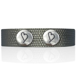 leather bracelet 'Shimmering Silver'