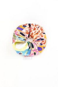 Silk Hair Scrunchies "Harlequin" Print