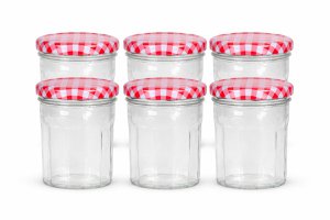 6er-Set Weckgläser aus Glas 200 ml – mit Bandverschluss & Gummiring – luftdicht & wiederverwendbar