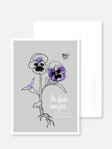 Ansichtkaart 'Ik denk aan jou'