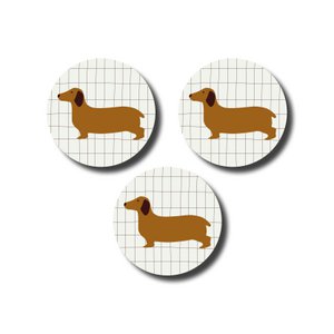 Aufkleber auf Rolle - Dackel