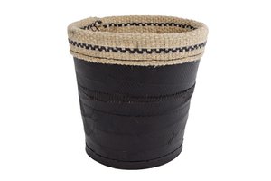 3R Basket Glenn schwarz recycelter Gummitopf 12 14x14x14cm