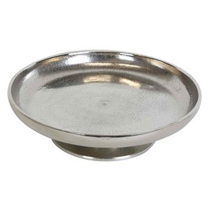 Taartbord Livorno L zilver met voet
