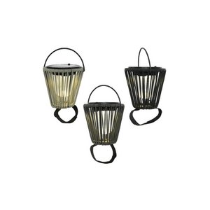 Solar-Balkonbeleuchtung aus Eisen. Warmweiß