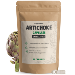  Artichoke Extract Capsules 500mg, 60 Capsules. Dietary supplement containing 500mg of artichoke extract per capsule.