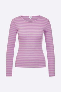 Tammo longsleeve in light purple / purple striped ribbed jersey for women