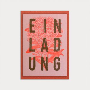 Karte mit Umschlag / Typo / Einladung / Premium Gmund Papier