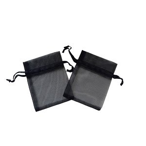 Organza bags black (7x9 cm)
