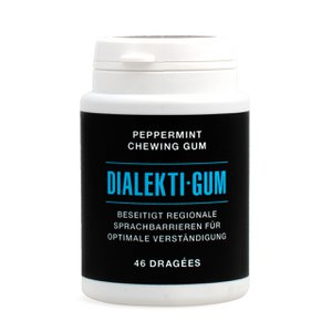 Dialecti Gum - Dr. P. Lacebo, mint flavored chewing gum