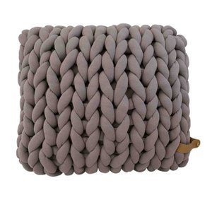 XXL Grobstrick Kissen Cotton Tube, taupe