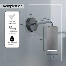 Betoniq kinkiet „Donoma 90” 1 lampa