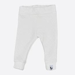White newborn pants with diamond pattern. Made of soft, comfortable material. Available in sizes 44, 50, 56, 62, and 68.
