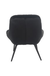 Sessel XXL Samt schwarz Metall schwarz