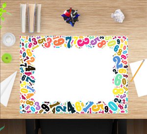 Colorful numbers - desk pad 60 x 40 cm