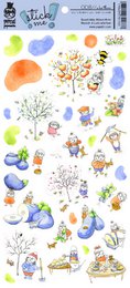 Transparant waterdicht stickervel - in de tuin