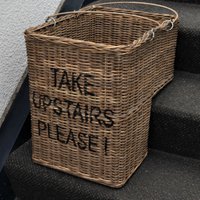 Treppenkorb mit Griffen „Gehen Sie bitte nach oben!“