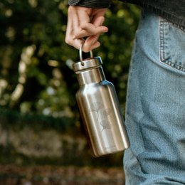 Gaspajoe isolerede vandflasker, GROOVY model 350 ml - indgraveret Colibri, Lotus Line og Gingko