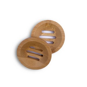 Round bamboo soap dish - Bamboo Soap Dish
