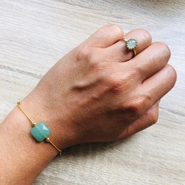 Bracelet cordon coulissant Mia plaqué or