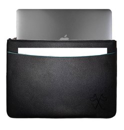 VUE LAC computertaske med frontlomme Sort, lavendelkant 38cm