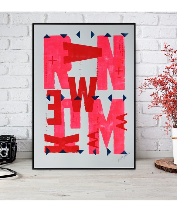 Schilderij - Neon Typography #1