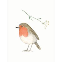 mini ticket | Robin & flower (A7)