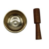 Small Brass Singing Bowl polished 6cm with box