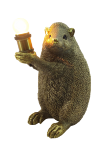 Hedgehog lamp gold