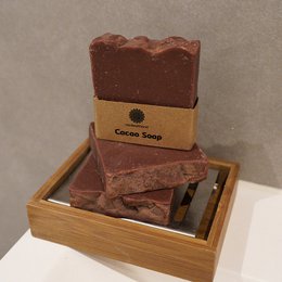 Goat Hair Bath Glove with Cacao Soap