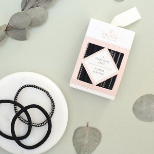 Große Gummibänder x9 schwarz