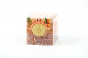 Fruchtgelee-Mischung: Ananas, Aprikose und Mandarine (180g-Box)