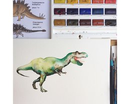 Carta da parati per bambini Dinosauri - Avorio