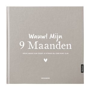 Mijn 9 Maanden invulboek Linnen Zand