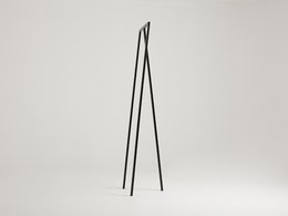 Tall, metal clothing rack in various colors including yellow, cream, purple, black, white, gold, red, mint, green, blue, and orange.